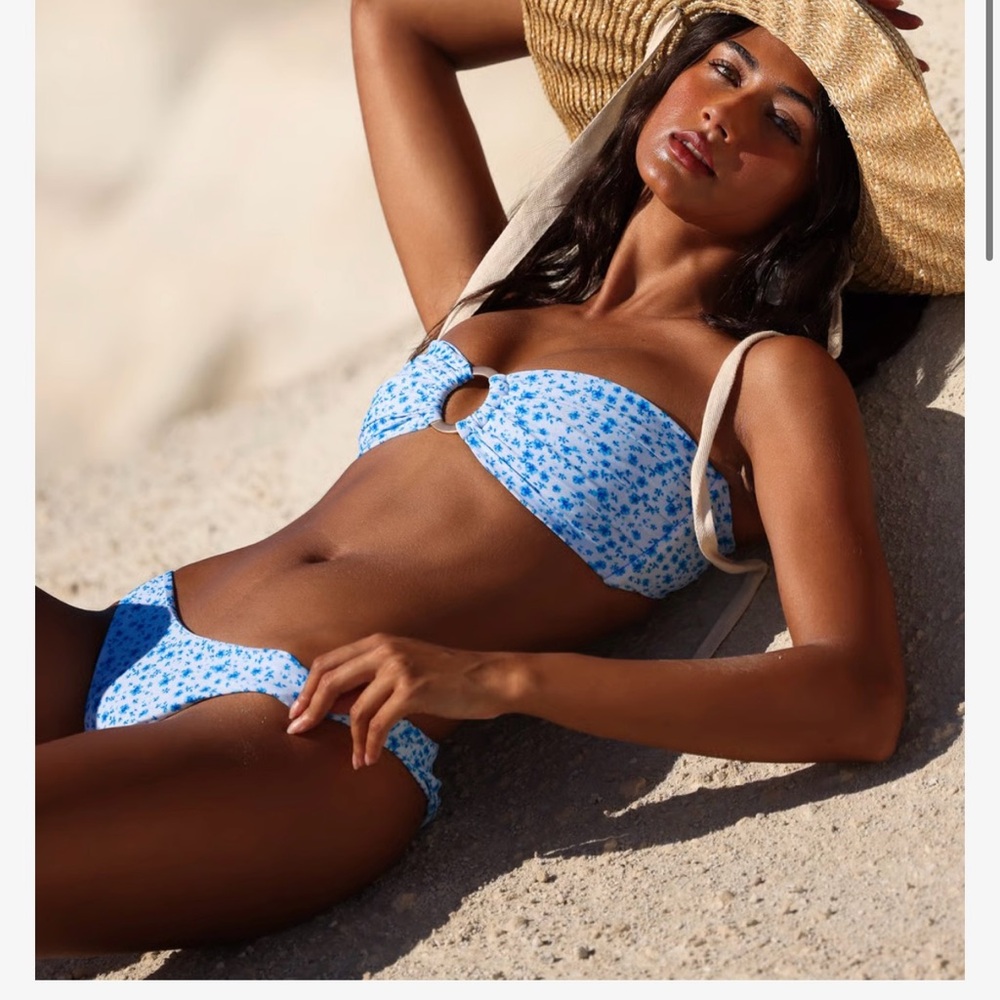 Kulani Kinis Sky Blue Floral Bikini